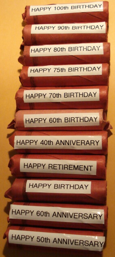 Celebration Coin Rolls